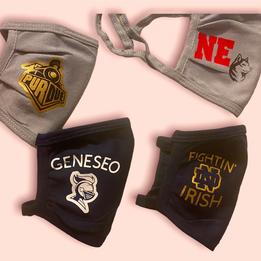 CUSTOM cotton face masks *any college*